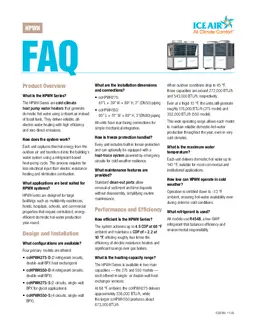 Ice Air - HPWH - FAQs