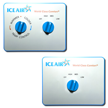 Ice Air - Product - AccuZone Thermostat - Manual Temperature and Fan Speed Dial Thermostat