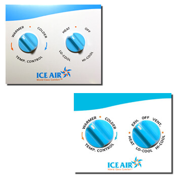 Ice Air - Product - AccuZone Thermostat - Manual Temperature and Mode Dial Thermostat